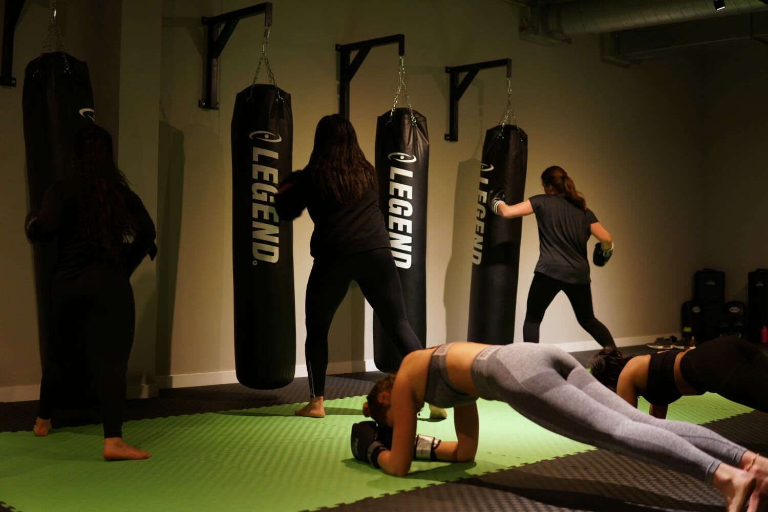 Boxing bag circuit clearance workout